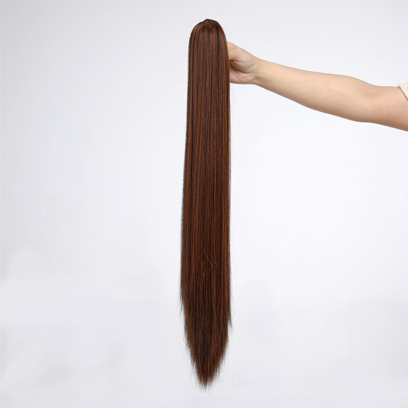Long Straight Ponytail Extensions Synthetic Clip In Hair Extensions