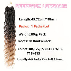 45 72cm Faux Locs Crochet Braids Synthetic Hair Extensions Braids for Women