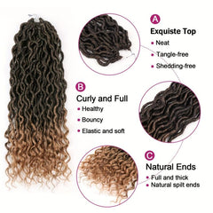 45 72cm Faux Locs Crochet Braids Synthetic Hair Extensions Braids for Women