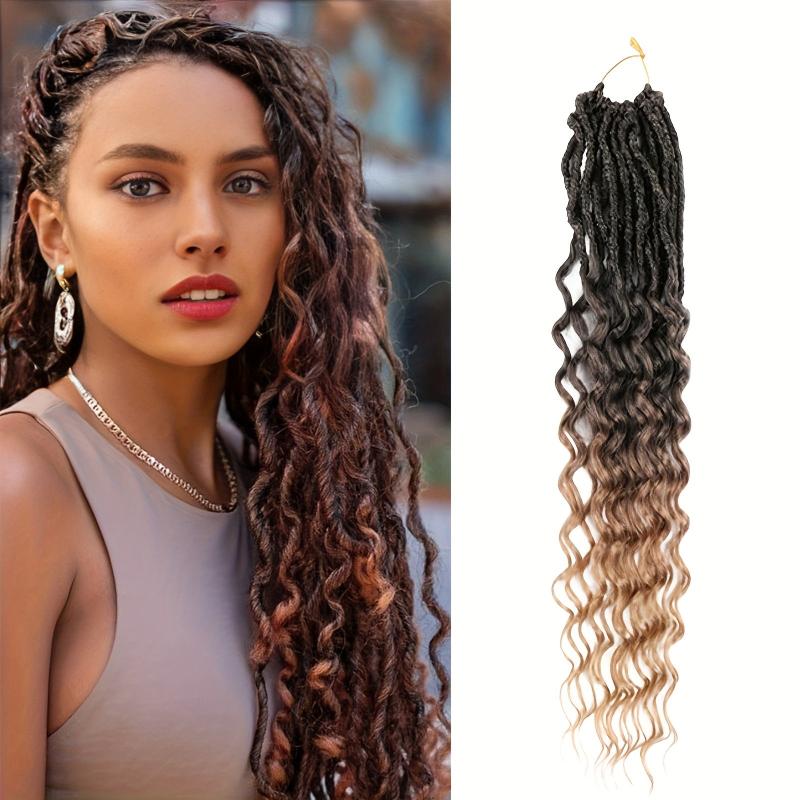 45 72cm Faux Locs Crochet Braids Synthetic Hair Extensions Braids for Women