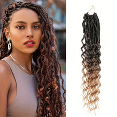 45 72cm Faux Locs Crochet Braids Synthetic Hair Extensions Braids for Women