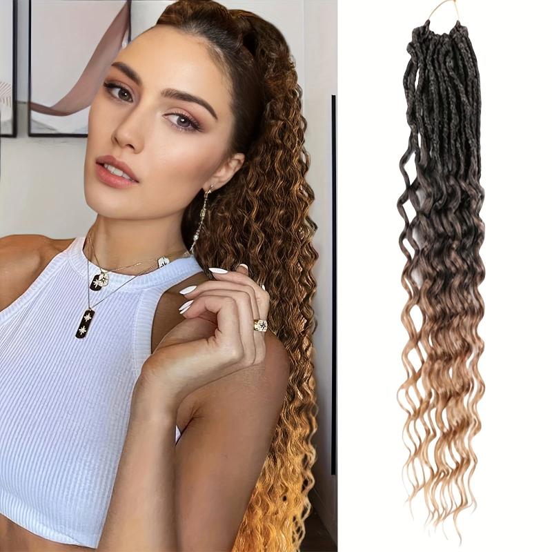 45 72cm Faux Locs Crochet Braids Synthetic Hair Extensions Braids for Women