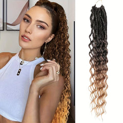 45 72cm Faux Locs Crochet Braids Synthetic Hair Extensions Braids for Women