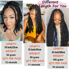 Ombre Long Bob Passion Twist Crochet Hair 3-Pack
