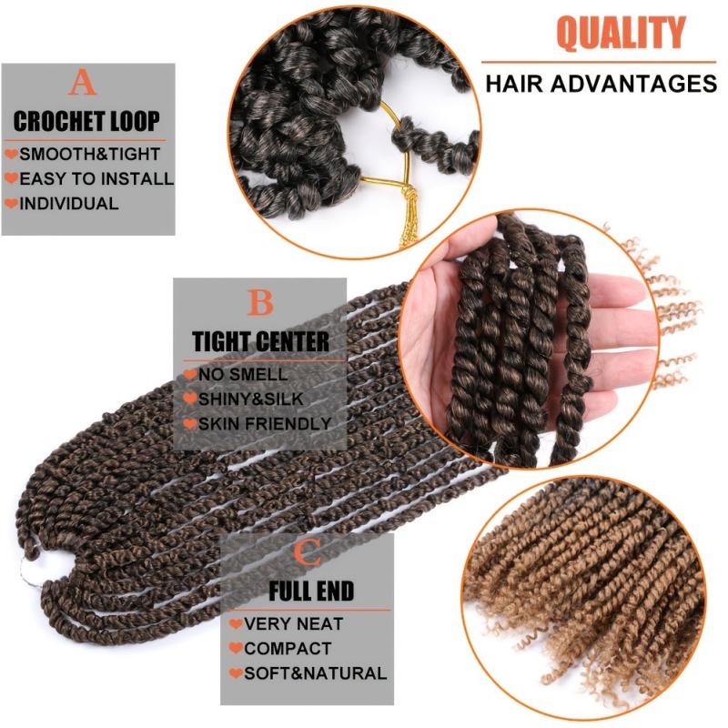 Ombre Long Bob Passion Twist Crochet Hair 3-Pack