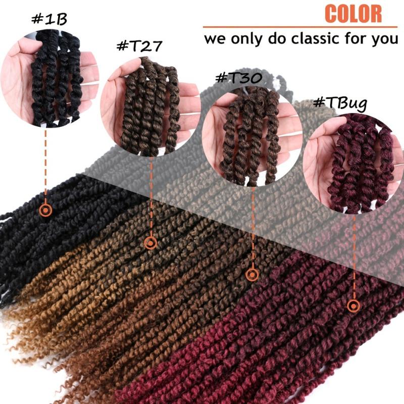 Ombre Long Bob Passion Twist Crochet Hair 3-Pack