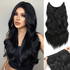 Long Curly Hair Pieces Synthetic Clip In Hair Extensions