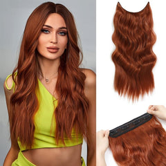 Long Curly Hair Pieces Synthetic Clip In Hair Extensions