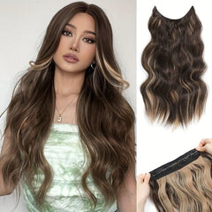 Long Curly Hair Pieces Synthetic Clip In Hair Extensions