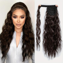 Long Wavy Ponytail Extensions Synthetic Clip In Hair Extensions