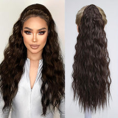 Long Wavy Ponytail Extensions Synthetic Clip In Hair Extensions