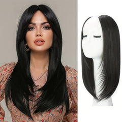 Synthetic Short Straight Hair Extension 4 Clips In Invisible Hair Extensions