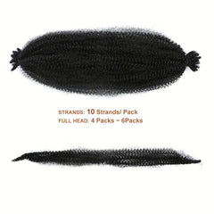 Kinky Afro Twist Crochet Hair 10 Strands 50 8 Cm Braiding Hair Extension