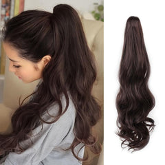 Long Wavy Clip In Hair Extension Synthetic Hairpiece