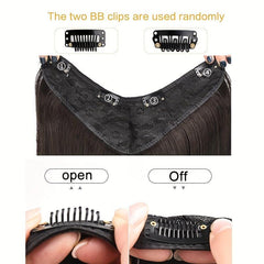Invisible Half Wig Curly Hairpiece for Women Brown