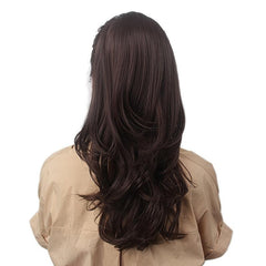 Highline Brown Red Ponytail Extension Curly Synthetic Hairpiece