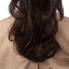 Highline Brown Red Ponytail Extension Curly Synthetic Hairpiece