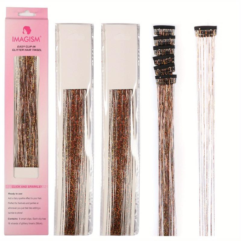 12pcs Clip In Hair Tinsel Kit 50 8 Cm Heat Resistant Fairy Hair Tinsel Kit