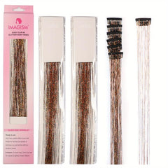 12pcs Clip In Hair Tinsel Kit 50 8 Cm Heat Resistant Fairy Hair Tinsel Kit
