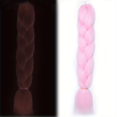 Glow In The Dark Synthetic Fiber Fluorescent Braiding Hair Extension
