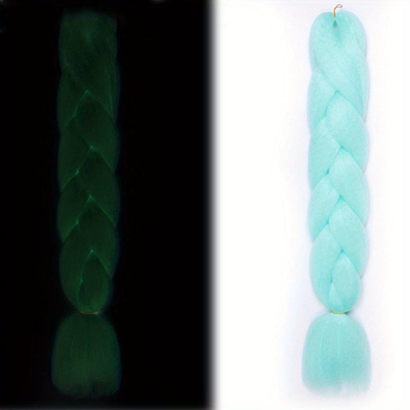 Glow In The Dark Synthetic Fiber Fluorescent Braiding Hair Extension