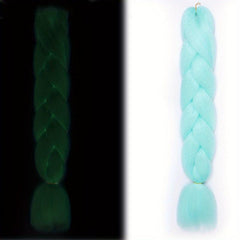 Glow In The Dark Synthetic Fiber Fluorescent Braiding Hair Extension