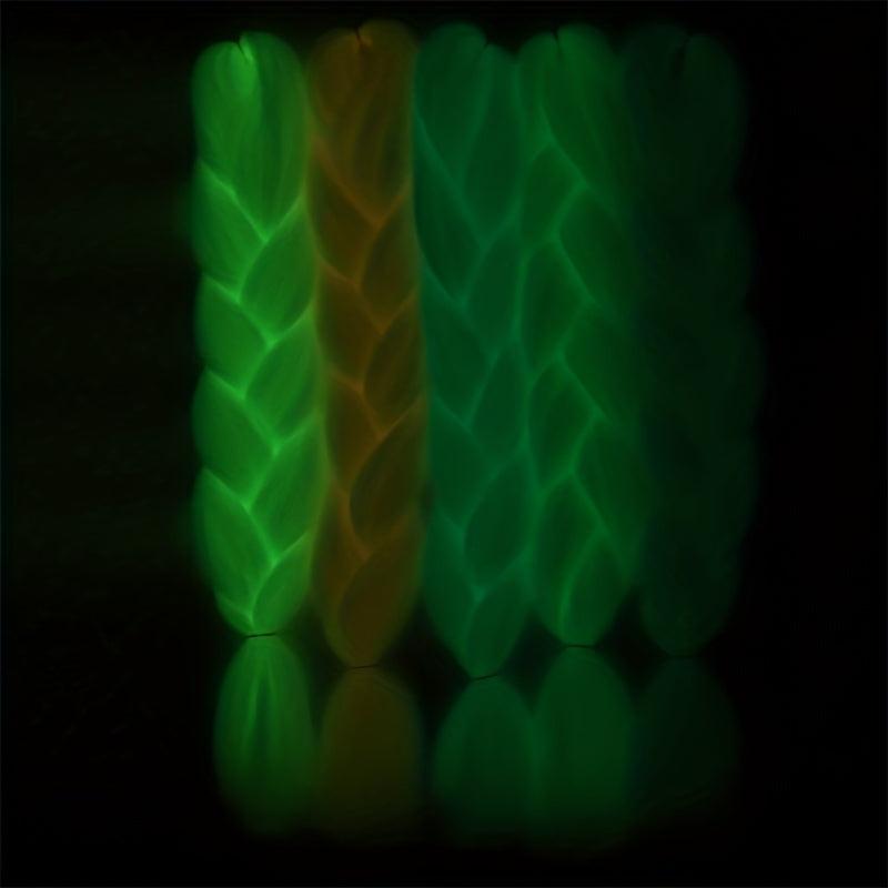 Glow In The Dark Synthetic Fiber Fluorescent Braiding Hair Extension