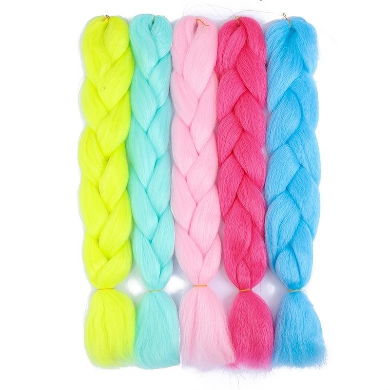 Glow In The Dark Synthetic Fiber Fluorescent Braiding Hair Extension