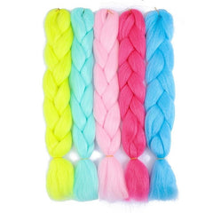Glow In The Dark Synthetic Fiber Fluorescent Braiding Hair Extension