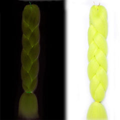 Glow In The Dark Synthetic Fiber Fluorescent Braiding Hair Extension
