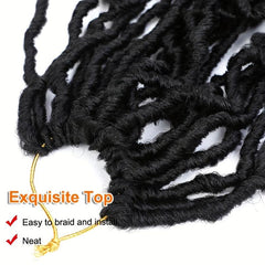 6packs 91 Locs Crochet Curly Braids Hair Extensions For Women