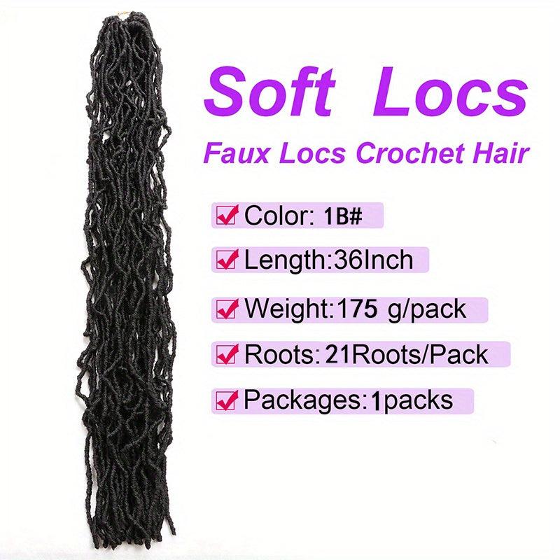 6packs 91 Locs Crochet Curly Braids Hair Extensions For Women