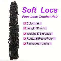 6packs 91 Locs Crochet Curly Braids Hair Extensions For Women