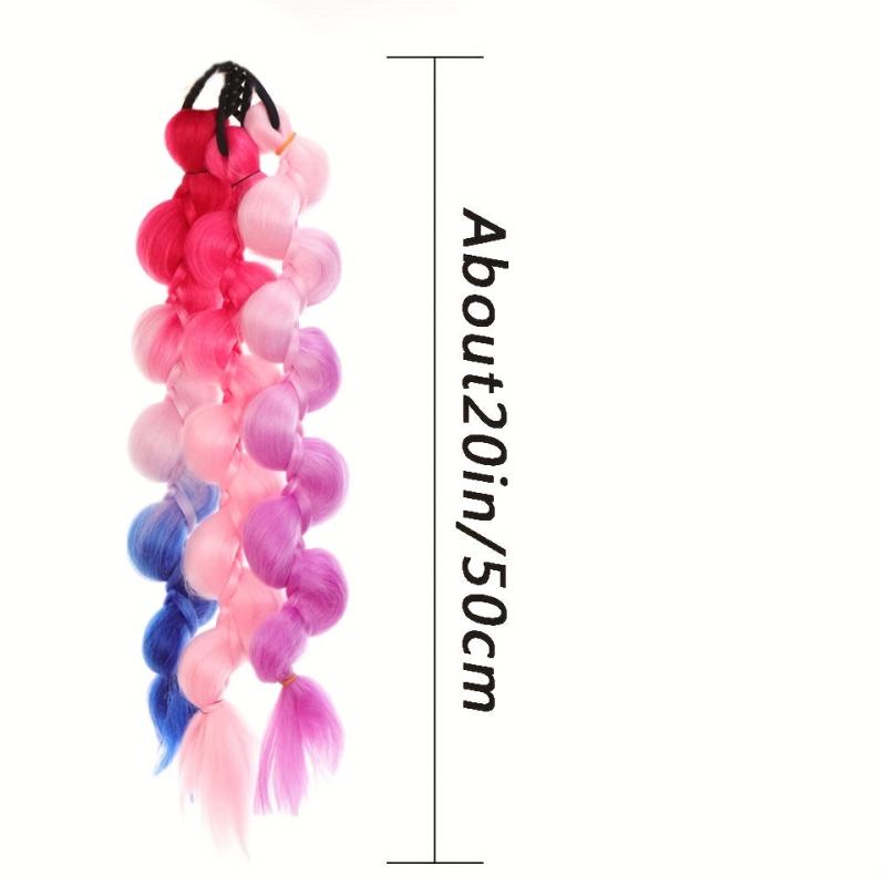 Colorful Synthetic Ponytail Hair Extension 8 Cm Length