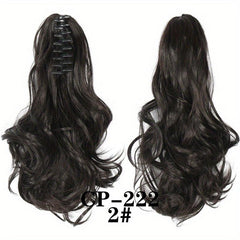 35 56 Cm Natural Curly Wavy Ponytail Extensions Fluffy Claw Clip In Ponytail