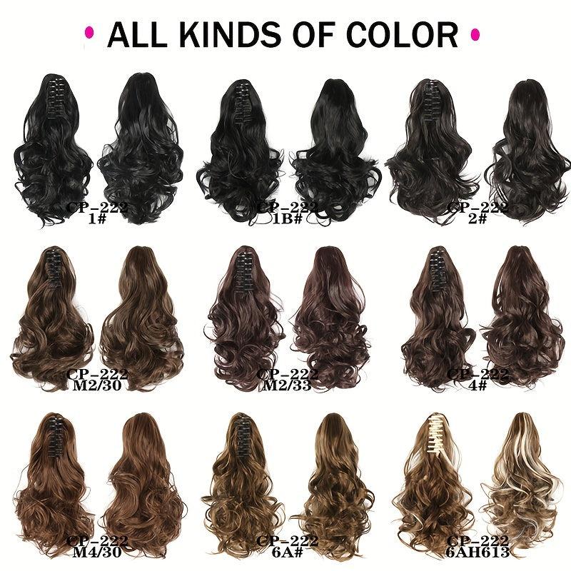 35 56 Cm Natural Curly Wavy Ponytail Extensions Fluffy Claw Clip In Ponytail