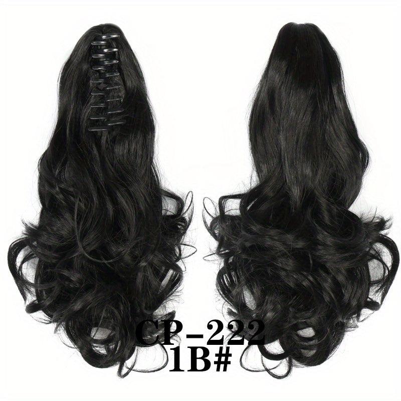 35 56 Cm Natural Curly Wavy Ponytail Extensions Fluffy Claw Clip In Ponytail