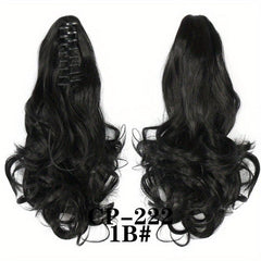 35 56 Cm Natural Curly Wavy Ponytail Extensions Fluffy Claw Clip In Ponytail