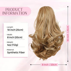 Messy Fluffy Claw Clip Ponytail Extensions Wavy Curly Thick Hair