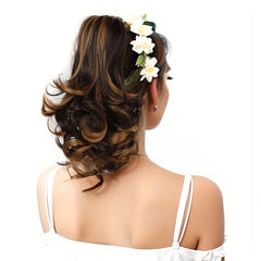 Messy Fluffy Claw Clip Ponytail Extensions Wavy Curly Thick Hair