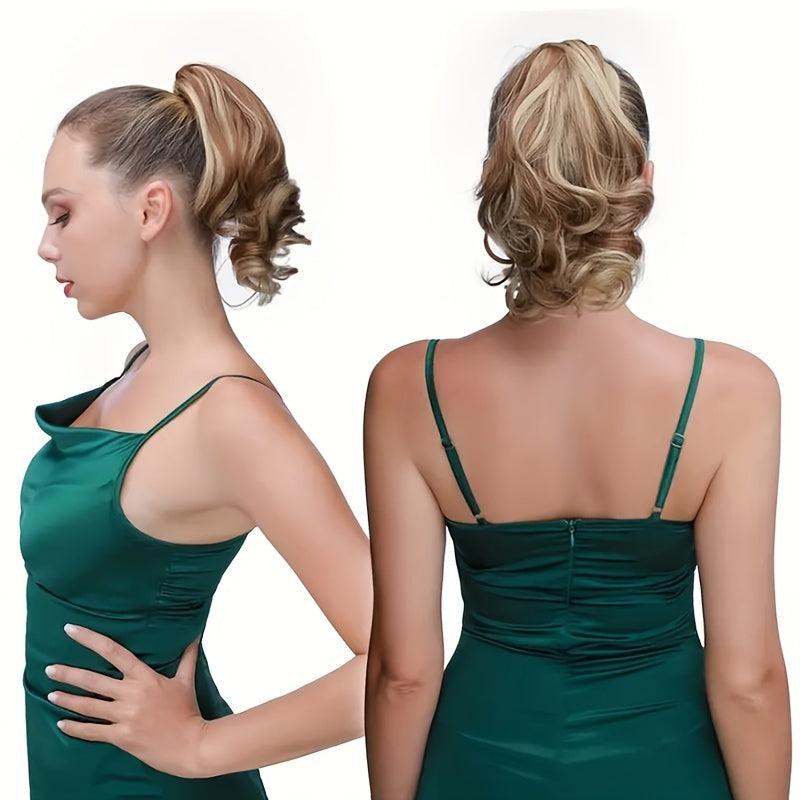 Messy Fluffy Claw Clip Ponytail Extensions Wavy Curly Thick Hair