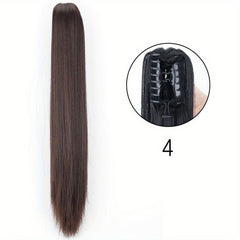 Long Straight Claw Ponytail Synthetic Clip In Hair Extension for Women 60