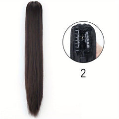 Long Straight Claw Ponytail Synthetic Clip In Hair Extension for Women 60