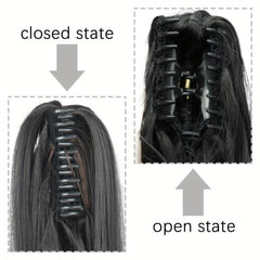 Long Straight Claw Ponytail Synthetic Clip In Hair Extension for Women 60