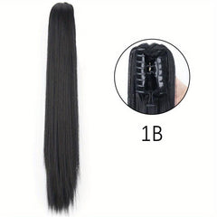 Long Straight Claw Ponytail Synthetic Clip In Hair Extension for Women 60