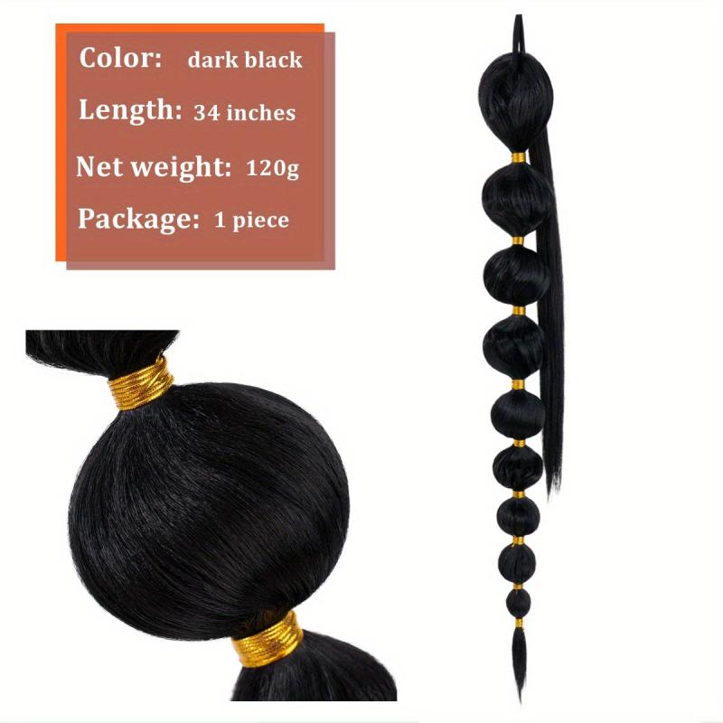 Bubble Ponytail with Elastic Hair Rope for Daily Use Parties Cosplay