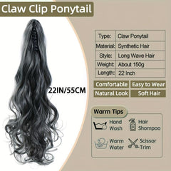 Curly Claw Clip-On Ponytail Hair Extension Synthetic Hairpiece