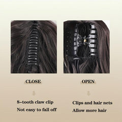 Curly Claw Clip-On Ponytail Hair Extension Synthetic Hairpiece