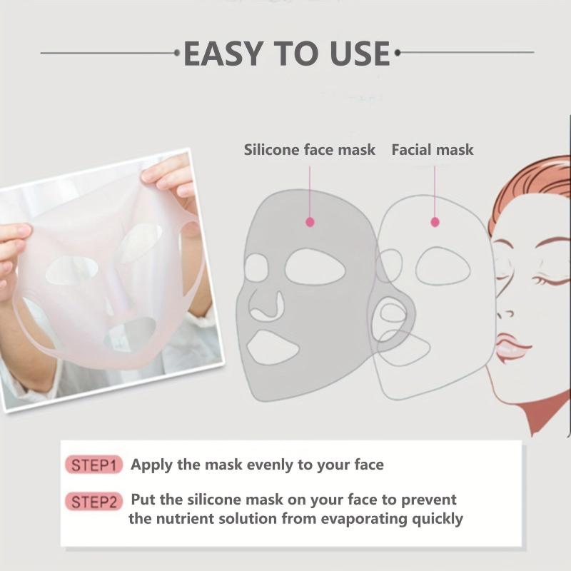 2pcs Reusable Silicone Facial Mask Cover for Sheet Masks Clay Cream Serums