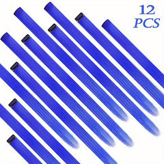 12 Pcs Y2K Tinsel Hair Extension Clip In Hair Extensions 55 88 Cm